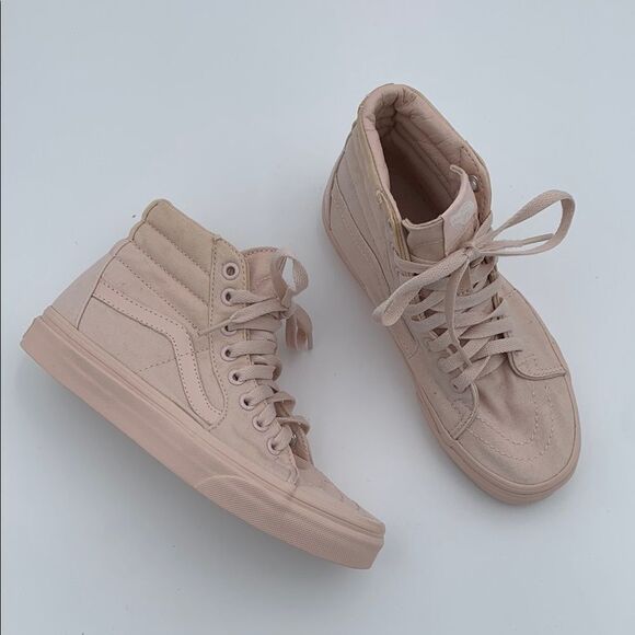 Vans Women's High-Top Sneakers - light baby pink monochromatic size 6 - Picture 1 of 11